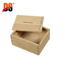Wholesale Laser Engraving Small Wooden Gift Packaging Finger Joint Sliding Lid Wooden Storage Boxes